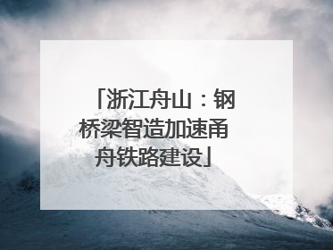 浙江舟山：钢桥梁智造加速甬舟铁路建设